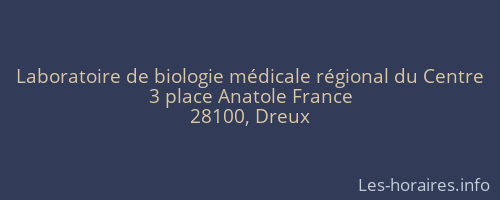 Laboratoire de biologie médicale régional du Centre