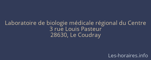 Laboratoire de biologie médicale régional du Centre