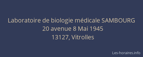 Laboratoire de biologie médicale SAMBOURG