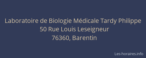 Laboratoire de Biologie Médicale Tardy Philippe