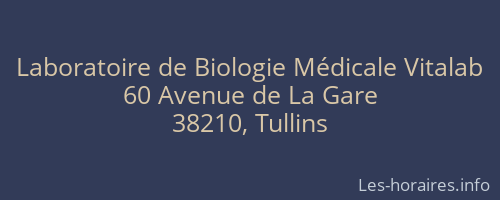 Laboratoire de Biologie Médicale Vitalab