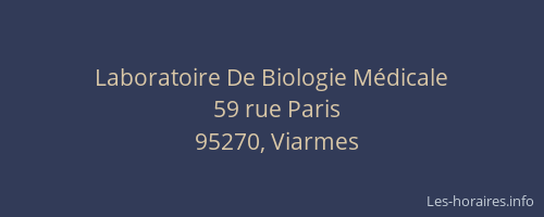 Laboratoire De Biologie Médicale