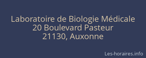 Laboratoire de Biologie Médicale