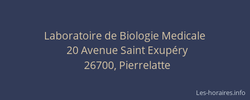 Laboratoire de Biologie Medicale