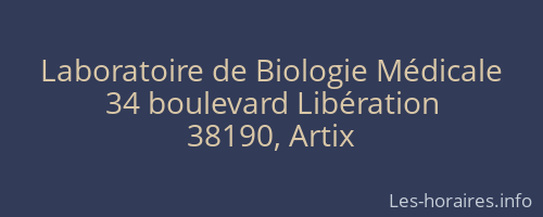 Laboratoire de Biologie Médicale