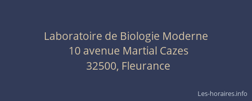 Laboratoire de Biologie Moderne
