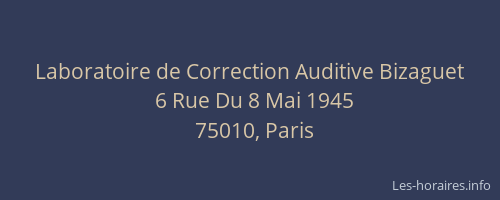 Laboratoire de Correction Auditive Bizaguet