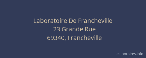 Laboratoire De Francheville