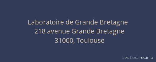 Laboratoire de Grande Bretagne