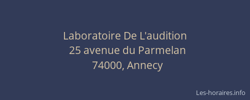 Laboratoire De L'audition