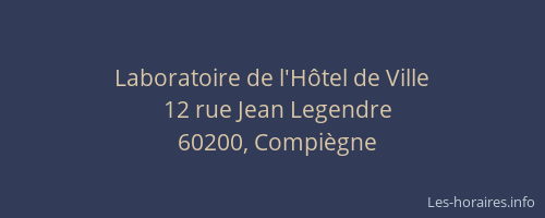 Laboratoire de l'Hôtel de Ville