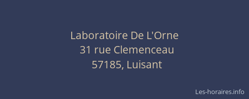 Laboratoire De L'Orne