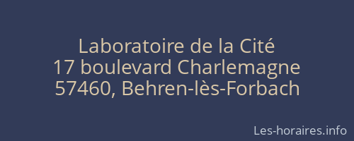 Laboratoire de la Cité