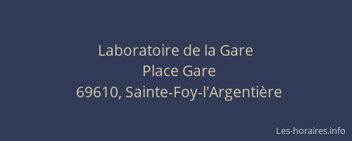 Laboratoire de la Gare