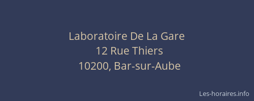 Laboratoire De La Gare