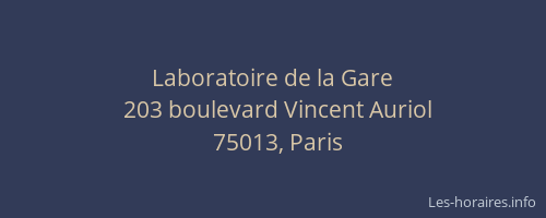 Laboratoire de la Gare