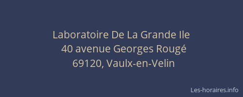 Laboratoire De La Grande Ile