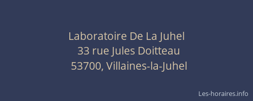 Laboratoire De La Juhel