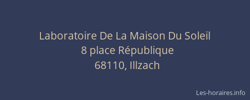 Laboratoire De La Maison Du Soleil