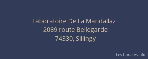 Laboratoire De La Mandallaz