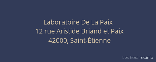 Laboratoire De La Paix
