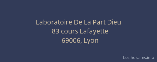 Laboratoire De La Part Dieu