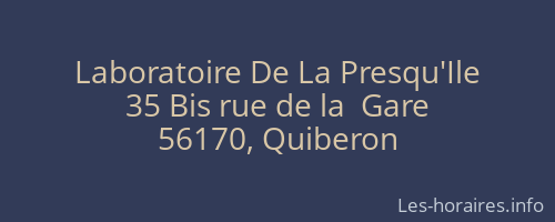 Laboratoire De La Presqu'Ile
