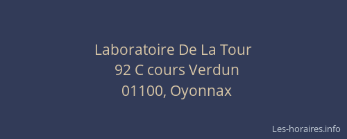 Laboratoire De La Tour