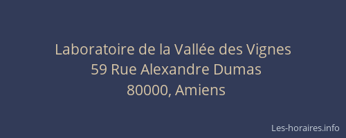Laboratoire de la Vallée des Vignes