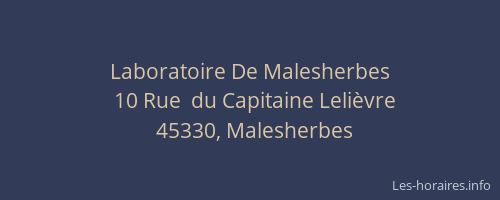 Laboratoire De Malesherbes