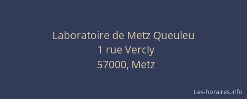 Laboratoire de Metz Queuleu
