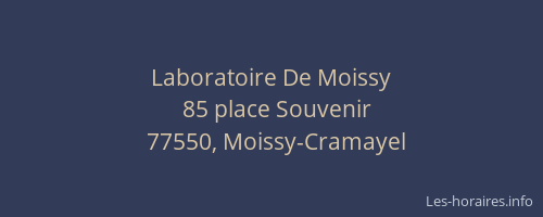 Laboratoire De Moissy