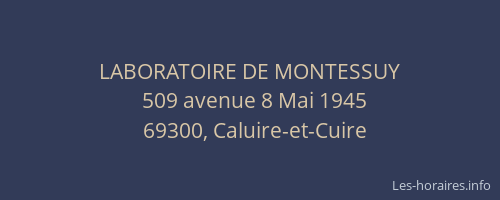 LABORATOIRE DE MONTESSUY