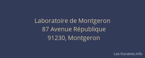 Laboratoire de Montgeron