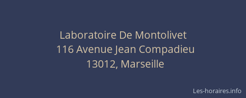 Laboratoire De Montolivet