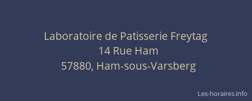 Laboratoire de Patisserie Freytag
