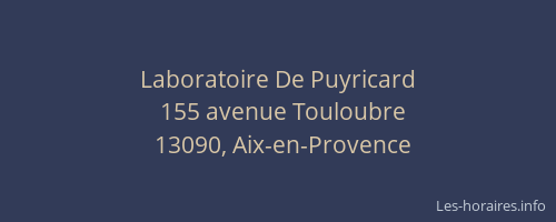 Laboratoire De Puyricard