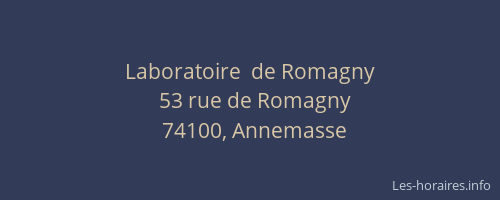 Laboratoire  de Romagny