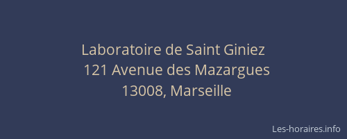 Laboratoire de Saint Giniez