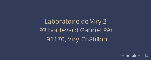 Laboratoire de Viry 2