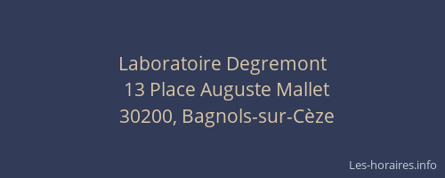 Laboratoire Degremont