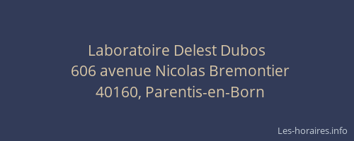Laboratoire Delest Dubos