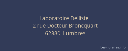 Laboratoire Delliste