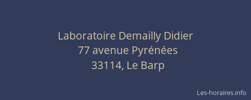 Laboratoire Demailly Didier