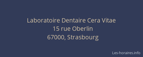 Laboratoire Dentaire Cera Vitae
