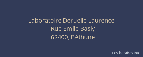 Laboratoire Deruelle Laurence