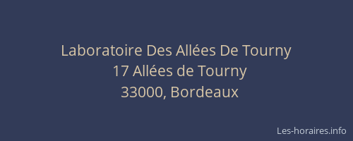 Laboratoire Des Allées De Tourny