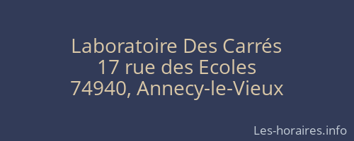 Laboratoire Des Carrés