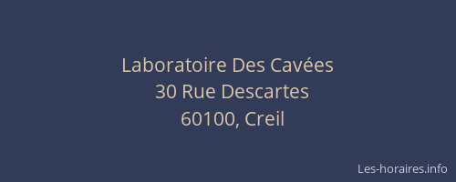 Laboratoire Des Cav&eacute;es
