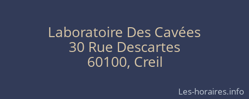 Laboratoire Des Cavées